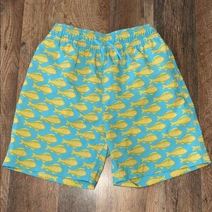 Crewcuts Yellow Fish Patterned Swim Trunks 7